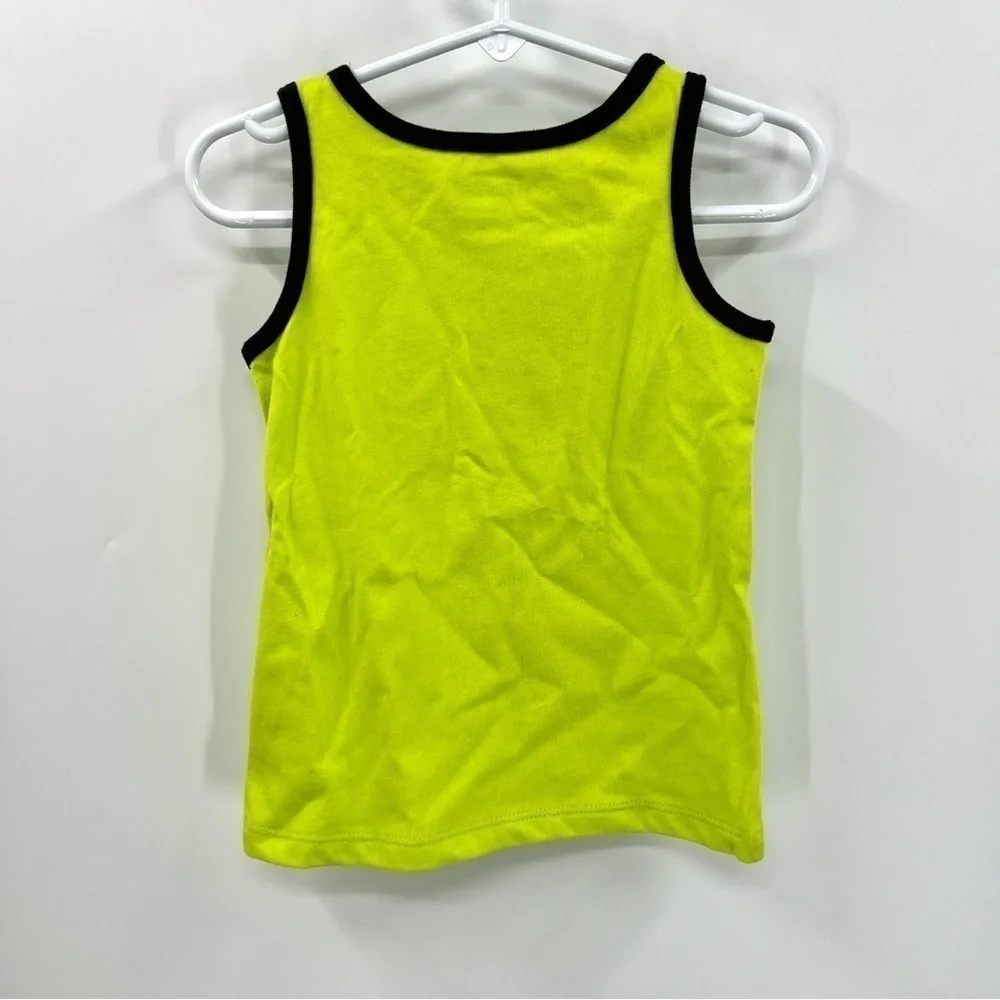 GARANIMALS Boy's Bright Neon Green Surfer Dinosaur Tank Top Size 2T